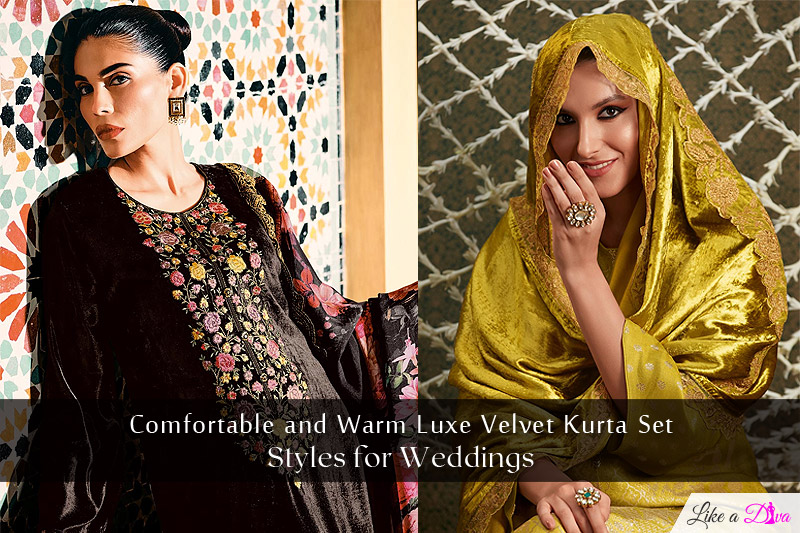 Comfortable and Warm Luxe Velvet Kurta Set Styles for Weddings