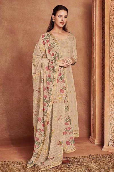 beige salwar suit