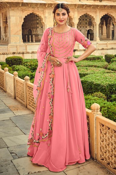 light pink anarkali dress