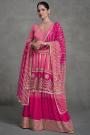 Ombre Pink Georgette Embroidered Sharara Kurta Set