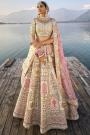 Ivory Silk Embroidered Lehenga Set