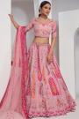 Blush Pink Silk Embroidered Lehenga Set