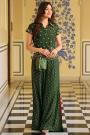 Fern Green Silk Embroidered Indowestern Co-ord Set