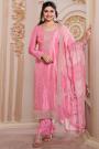 Blush Pink Jacquard Silk Embroidered Kurta Set