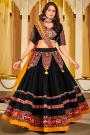 Black Georgette Embroidered Navratri Chaniya Choli