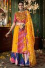 Yellow Multicoloured, Embroidered and Printed Chaniya Choli Set