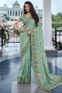 Mint Green Silk Zari Woven Saree