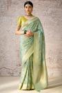 Sea Green Zari woven Banarasi Silk Saree