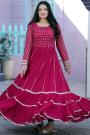 Pink Georgette Embroidered Anarkali Dress