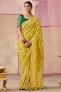 Mustard Silk Zari Weaved Saree