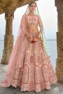 Light Pink Silk Embroidered Lehenga Set