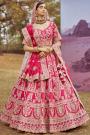 Pink Silk Embroidered Lehenga Set