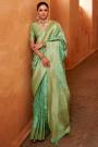 Mint Green Banarasi Silk Zari Woven Saree