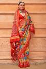 Multicolor Patola Print Silk Saree