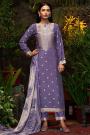 Lilac Jacquard Cotton Kurta Set