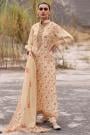 Pale Yellow Crepe Silk Printed & Embroidered Kurta Set