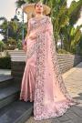 Light Pink Banarasi Silk Embroidered Saree