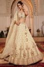 Ivory Tissue Silk Embroidered Lehenga Set